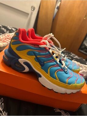 Nike Kids Blue, Yellow & Red Athletic Sneakers